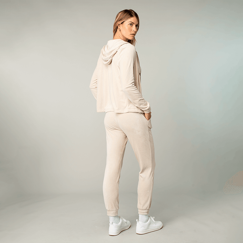 Long Sleeve Plush Zip Up Hoodie