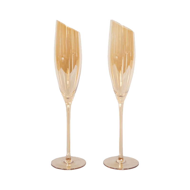 Set of 4 Slant Collection Champagne Flutes