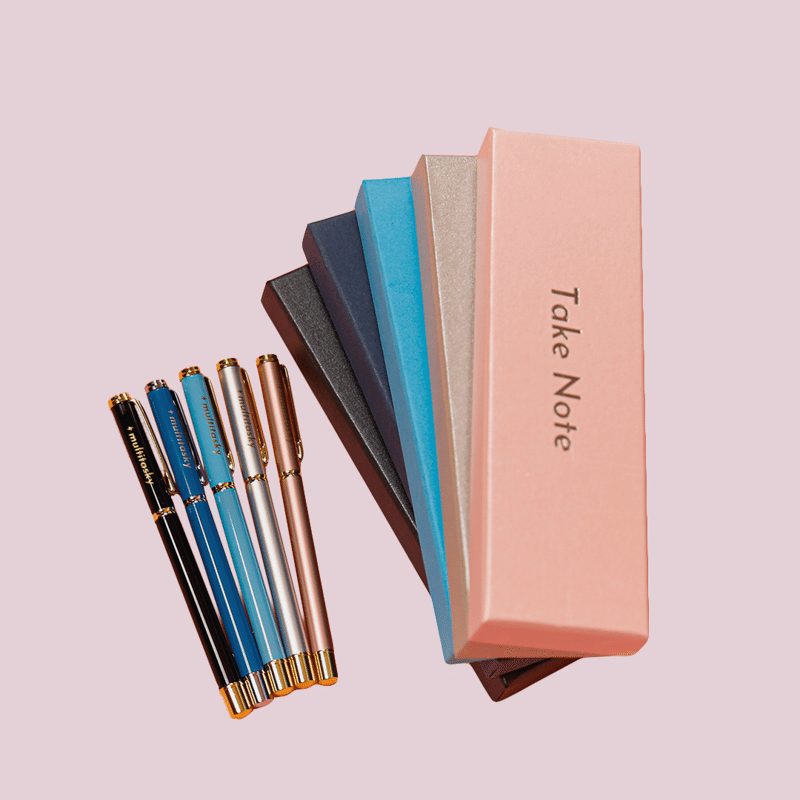 Deluxe Metal Ink Pen with 5 Pack Ink Refill