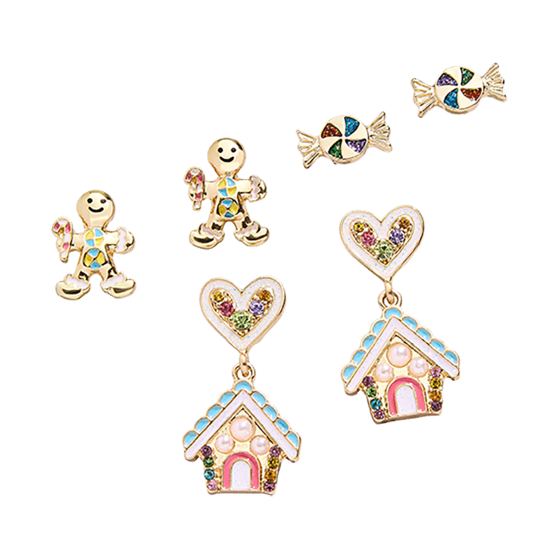 Gingerbread Studs - Set of 3