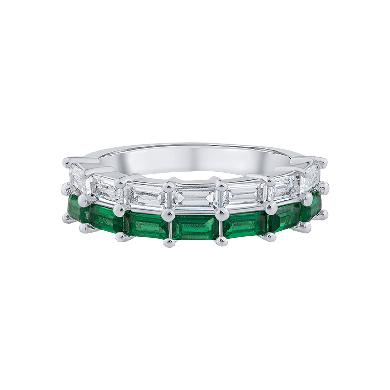 1.5CTTW Double Baguette CZ Band - 7
