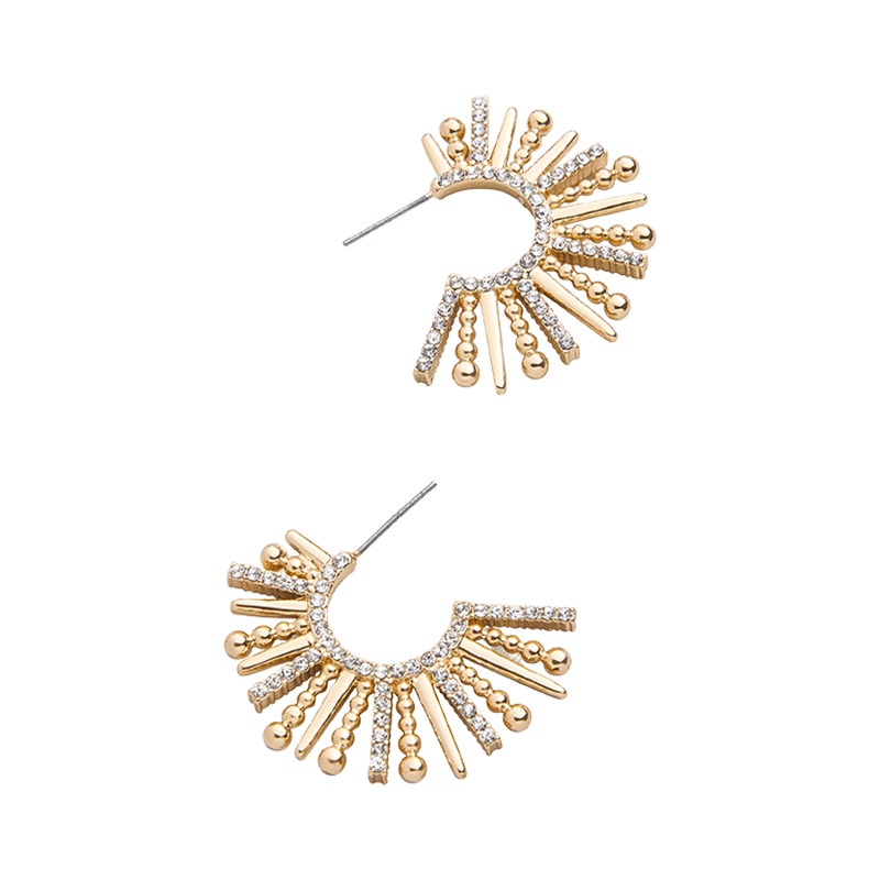 Sunburst Hoop Earrings
