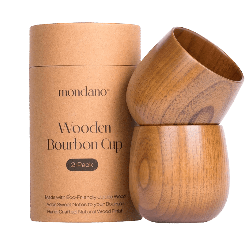 Wooden Bourbon Drinking Cups (2 Pack)