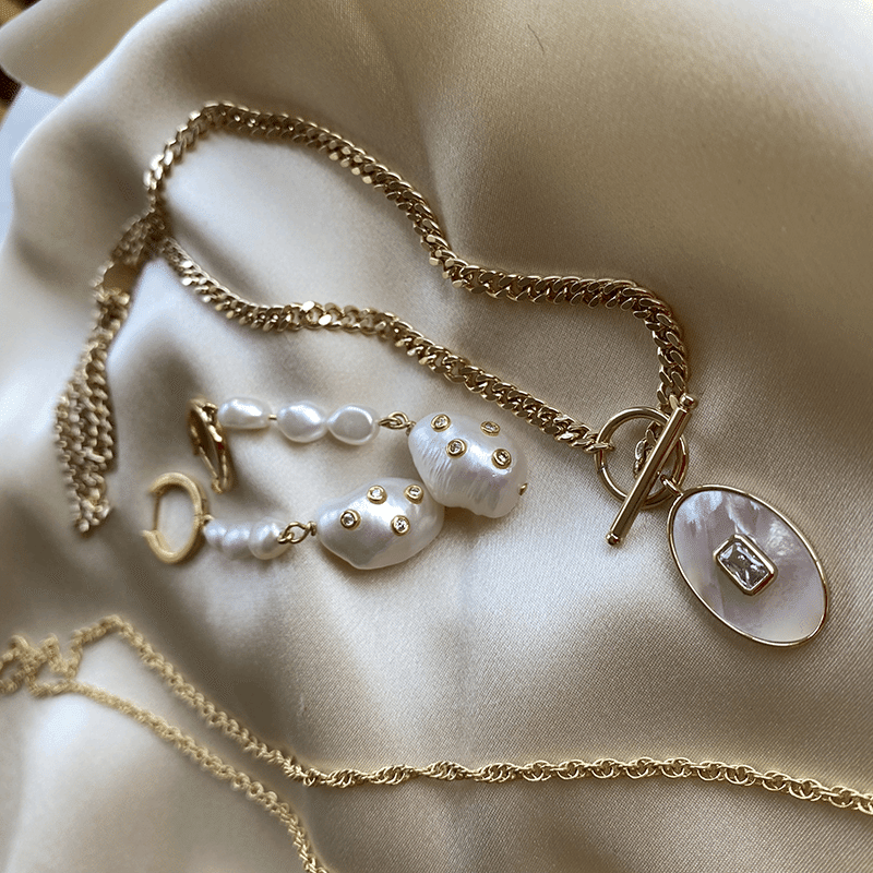 Lucille Pearl Drop Huggies