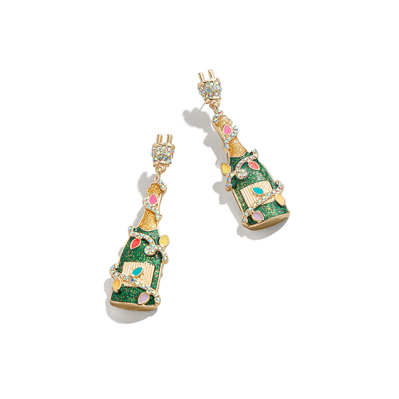Lights Wrapped Champagne Earrings