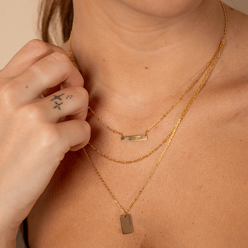 Triple Layered Bar Necklace