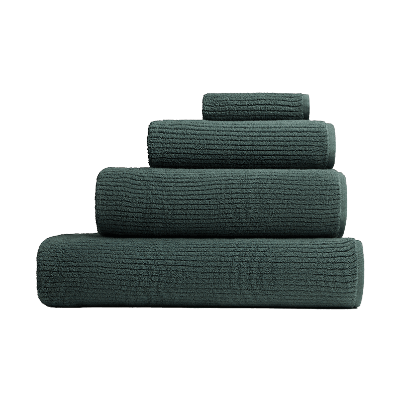 Soft Rib Towels, Agave, Hand Towel