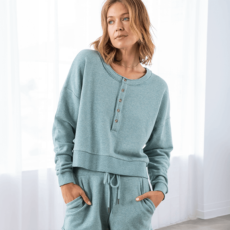French Terry Long Sleeve Pull Over
