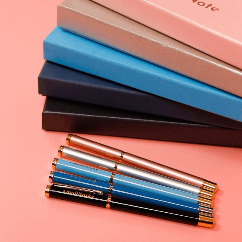 Deluxe Metal Ink Pen with 5 Pack Ink Refill