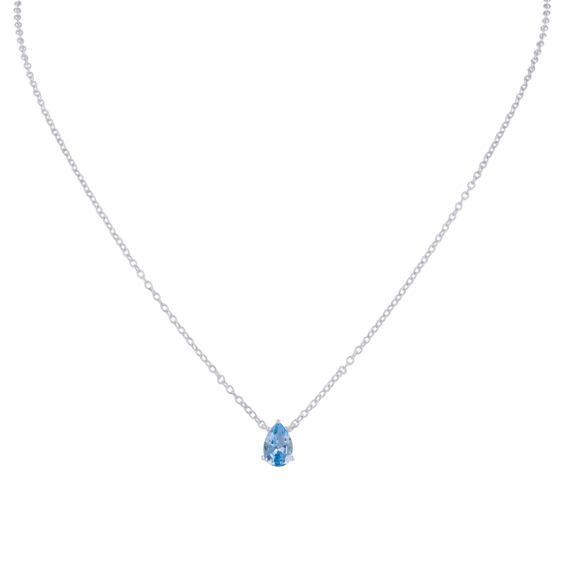 1.5 Cttw Pear Cz Pendant Necklace