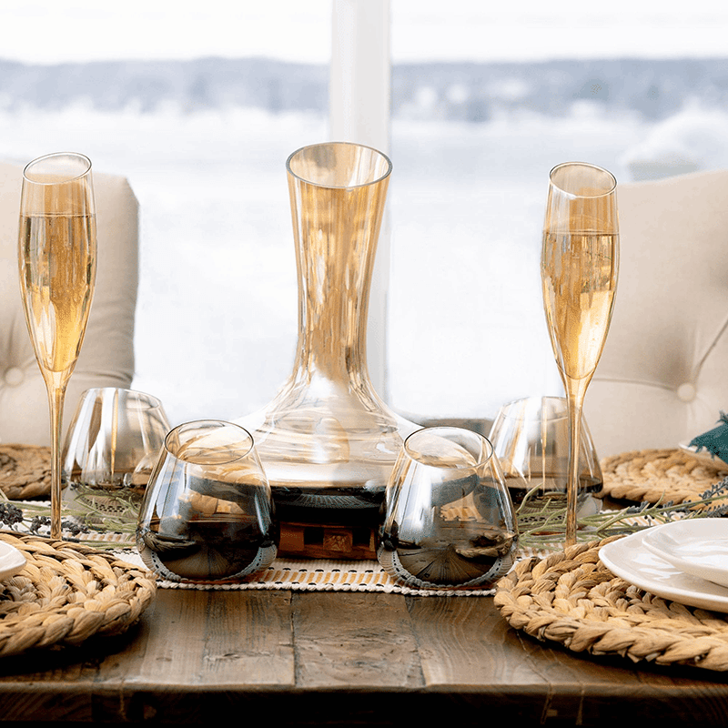 Set of 4 Slant Collection Champagne Flutes