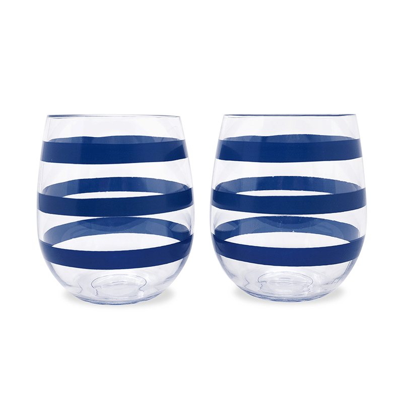 Acrylic Stemless Wine Glass Set