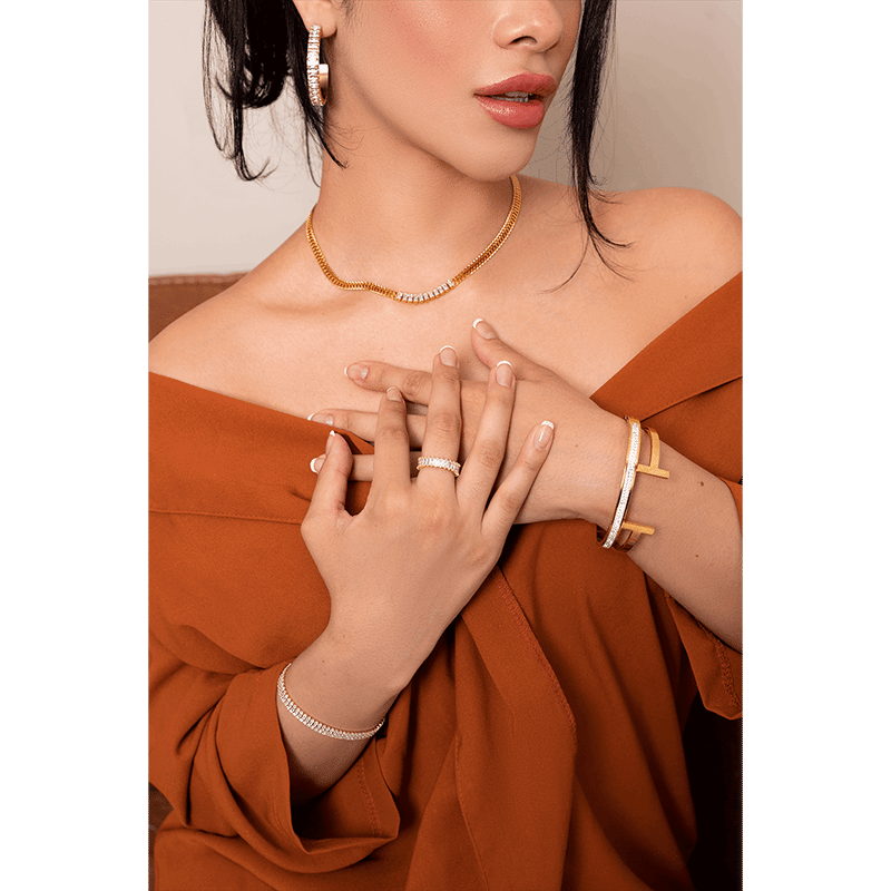 Stainless Steel Cleo Cuff (Gold)