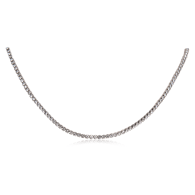 Stainless Steel Ayana Tennis Choker (Clear)