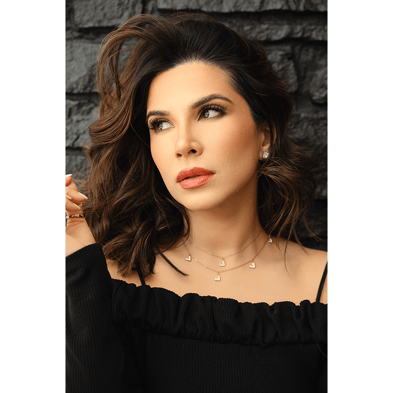 Stainless Steel Abiha Heart Necklace (Gold)