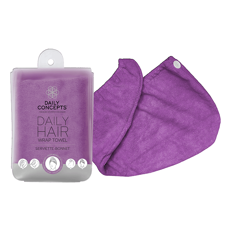 Daily Hair Towel Wrap - Deep Purple