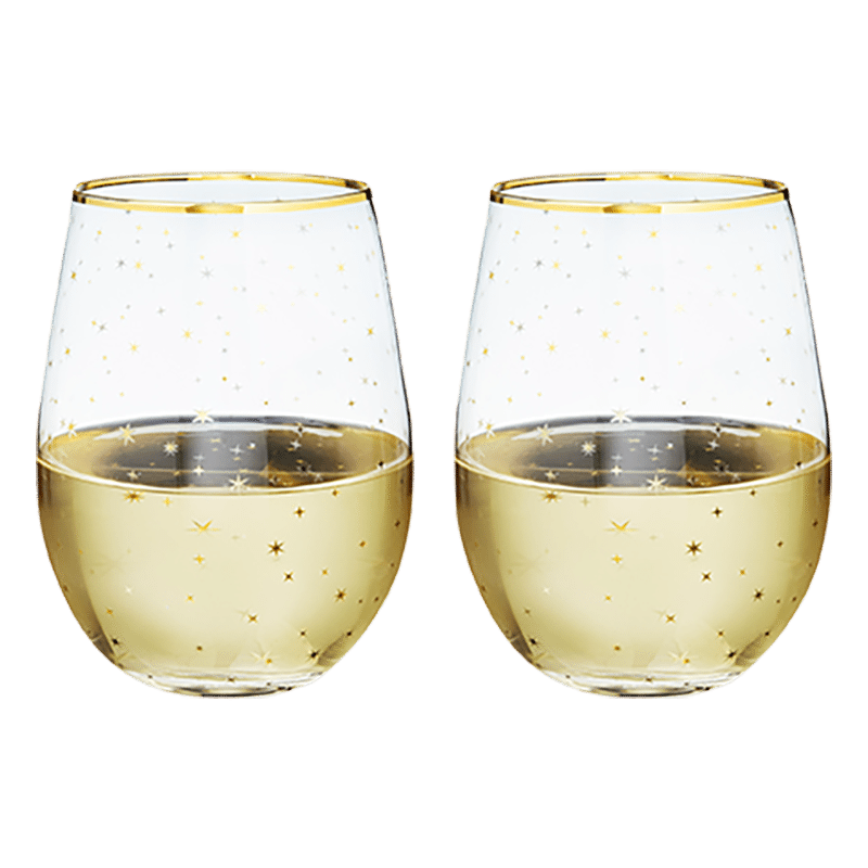 Starlight Stemless Wine Glass Set