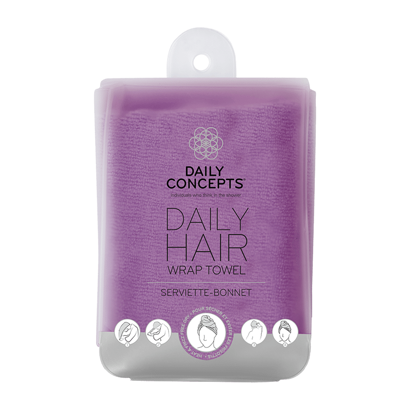 Daily Hair Towel Wrap - Deep Purple