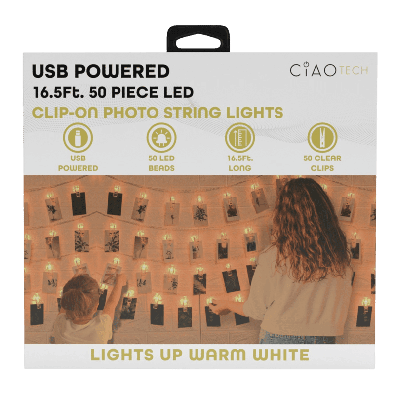 16.5' LED Clip-On Photo String Lights