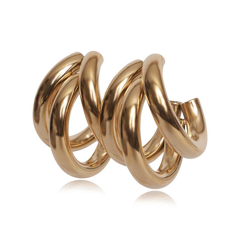 Stainless Steel Tyra Hoops (Gold)