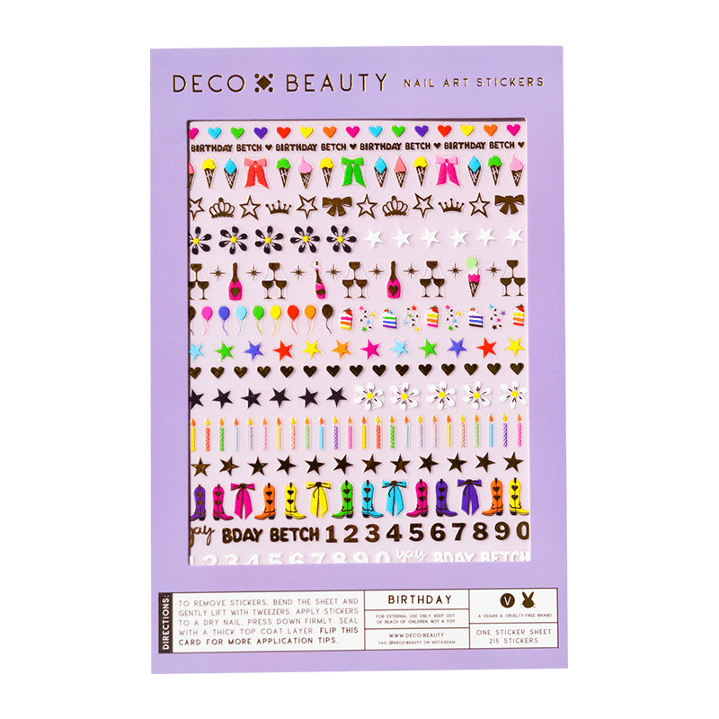 Birthday Nail Art Stickers