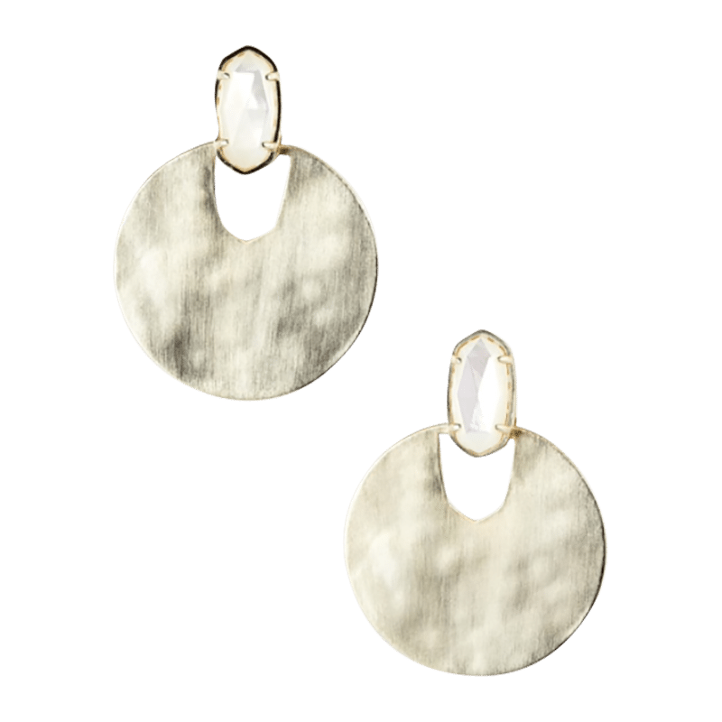 Deena Earring - Gold Ivory Mop