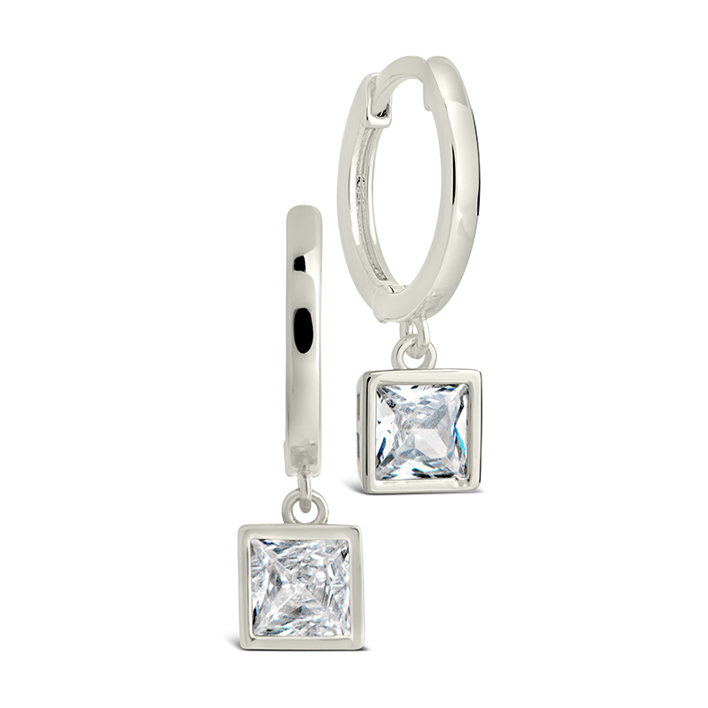 Wrenley CZ Charm Hoops
