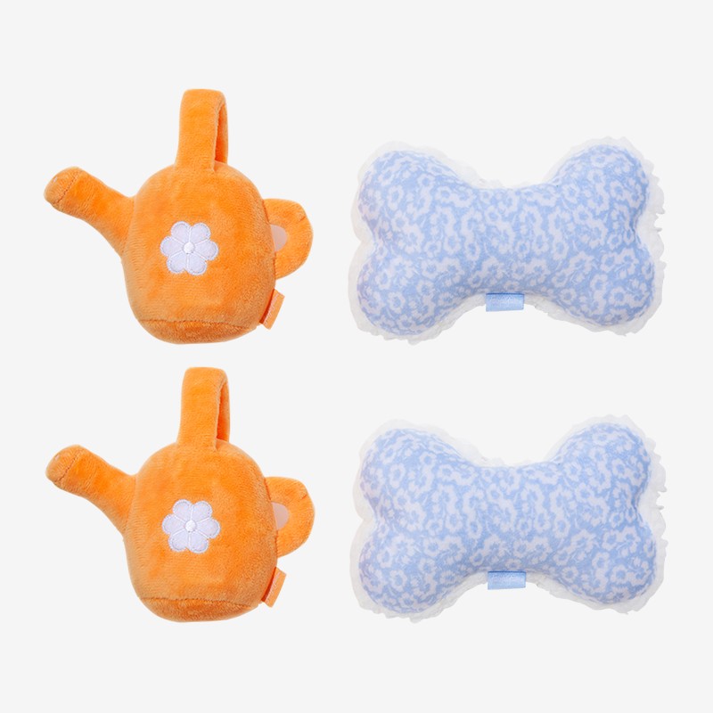 Floral Bone & Watering Can Pet Toys (L/XL)