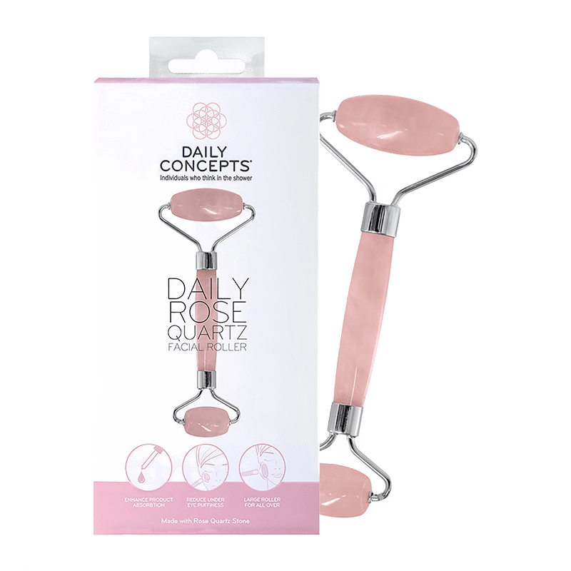 Daily Facial Rose Quartz Roller (Double Ended)