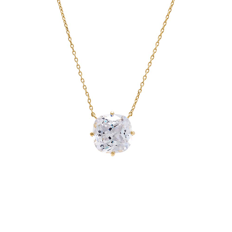 Cz Cushion Shape Pendant Necklace