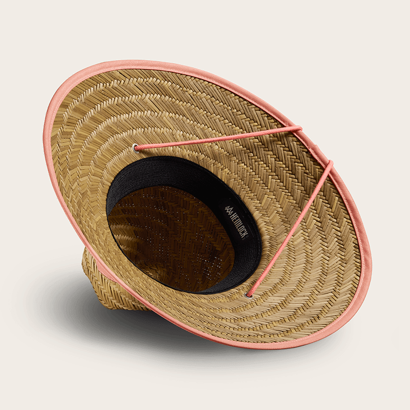 Guava Straw Lifeguard Hat with Bare Brim