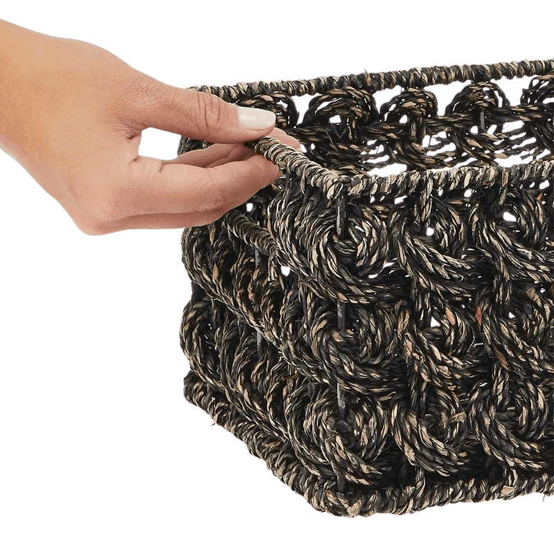 Seagrass Rose Weave Pantry Basket (6 Pack)