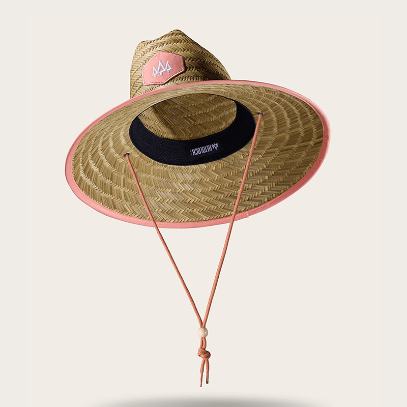Guava Straw Lifeguard Hat with Bare Brim
