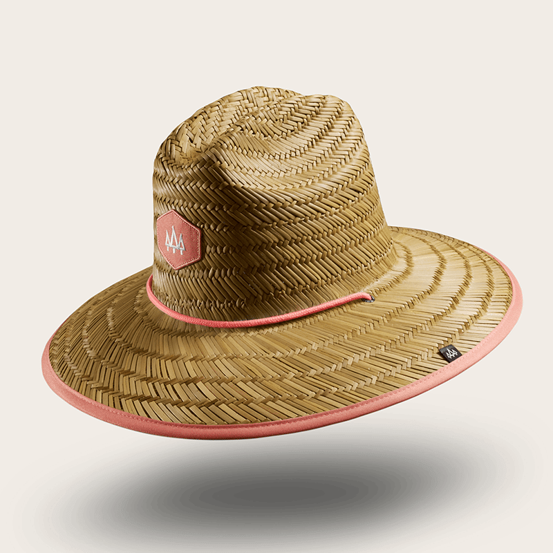 Guava Straw Lifeguard Hat with Bare Brim