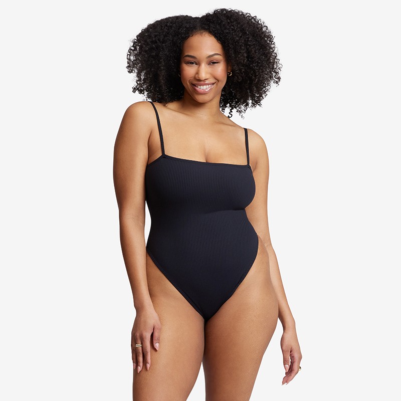 Black Rib Jacelyn One-Piece
