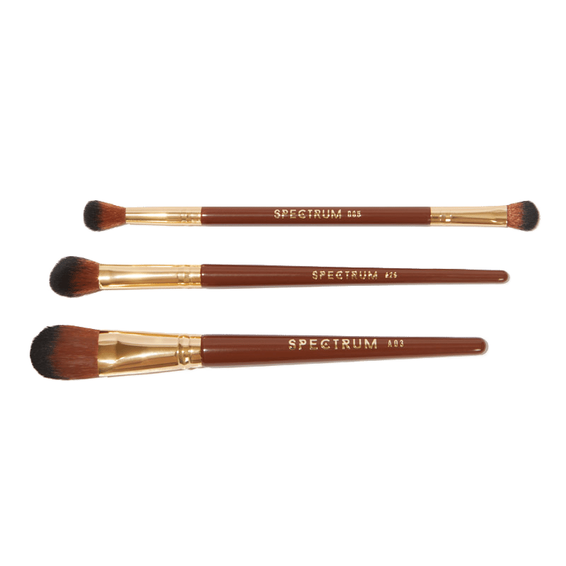 Pantherine 3 Piece Eye and Face Makeup Brush Set