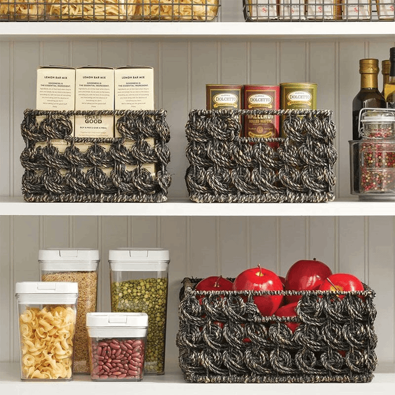 Seagrass Rose Weave Pantry Basket (6 Pack)