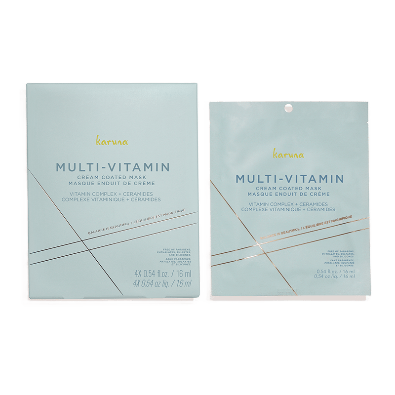 Multi-Vitamin Cream Coated Masks - 4 Pack