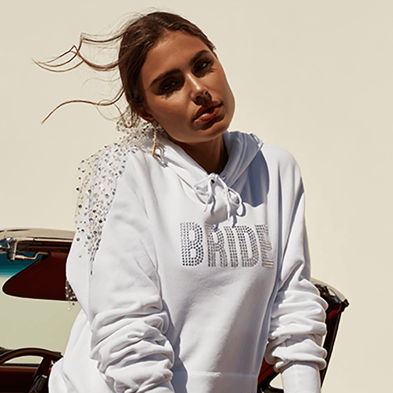 Bride Rhinestone Sweatshirt - S/M