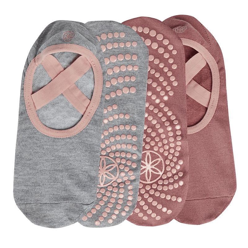Grippy Yoga-Barre Socks - 2 Pack