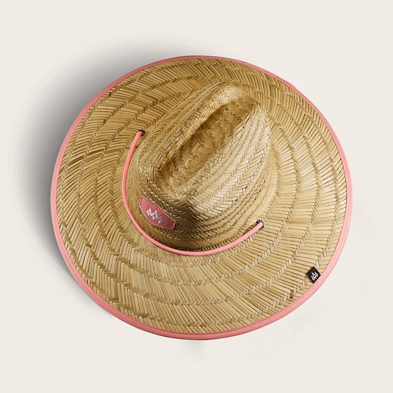 Guava Straw Lifeguard Hat with Bare Brim