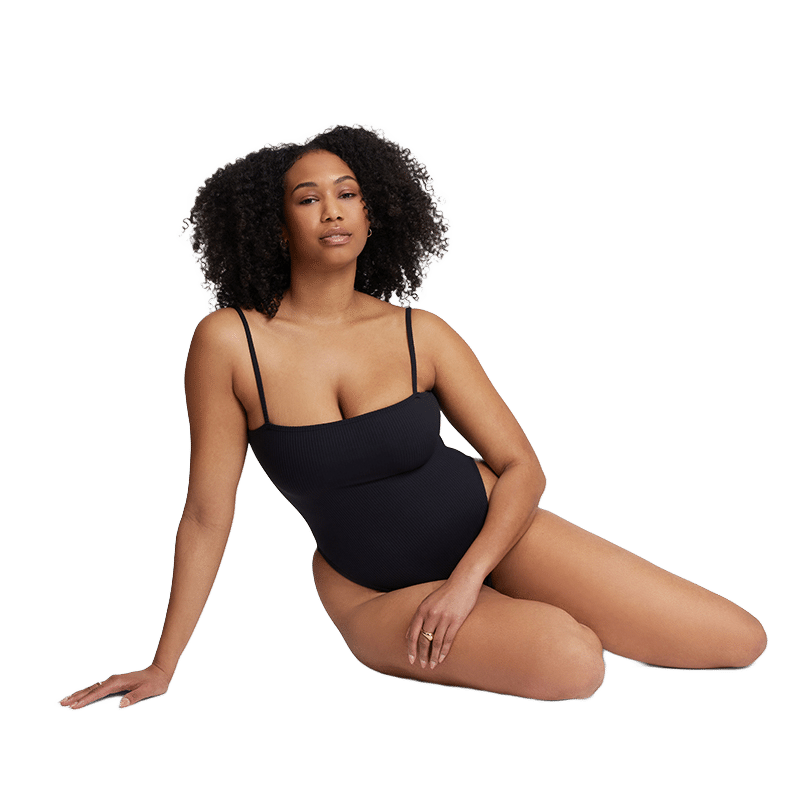 Black Rib Jacelyn One-Piece