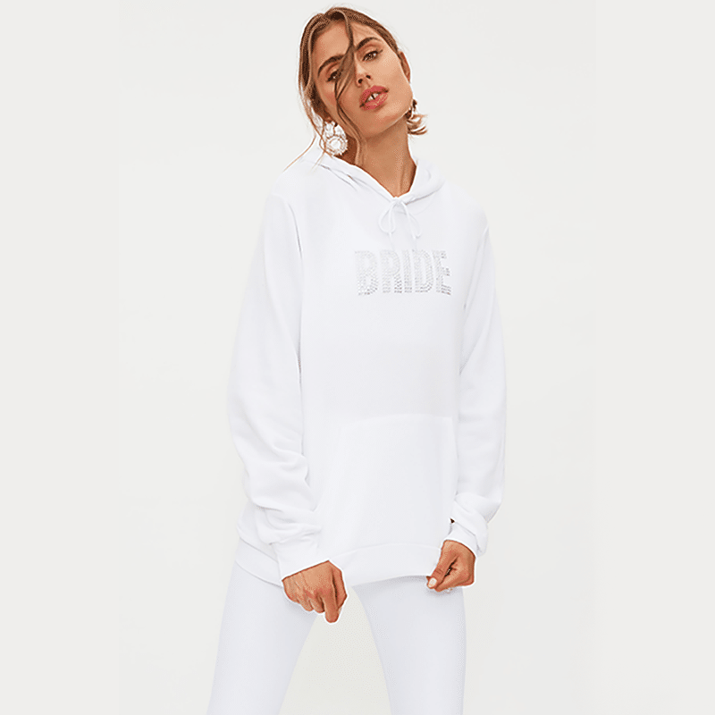 Bride Rhinestone Sweatshirt - S/M