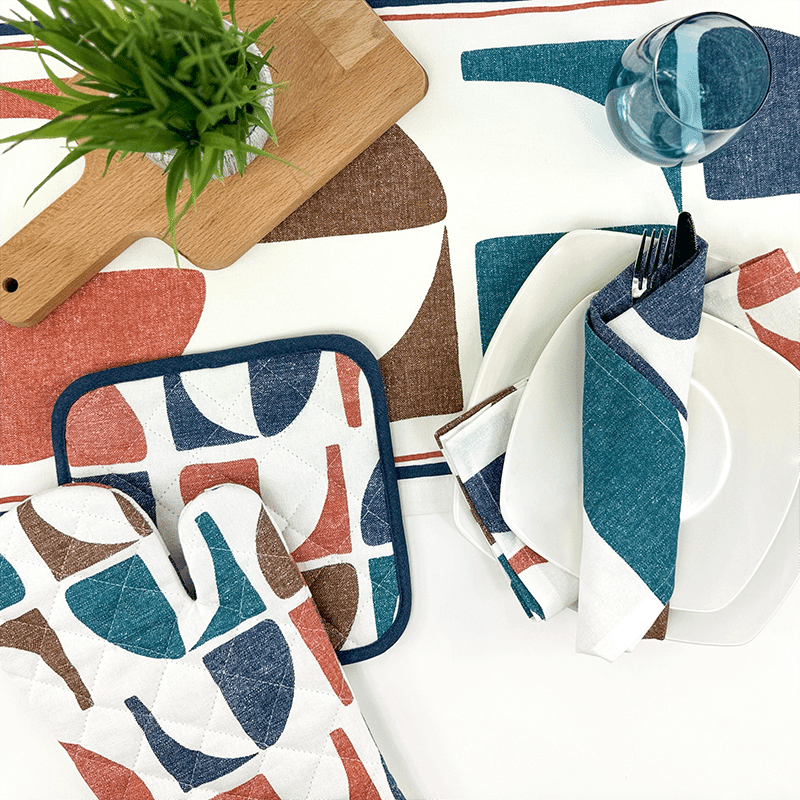 Oven Mitt & Pot Holder Set (Geo Medium)