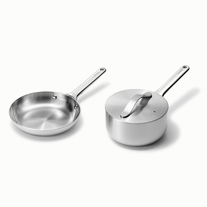 Mini Fry Pan and Mini Sauce Pan Duo Stainless Steel