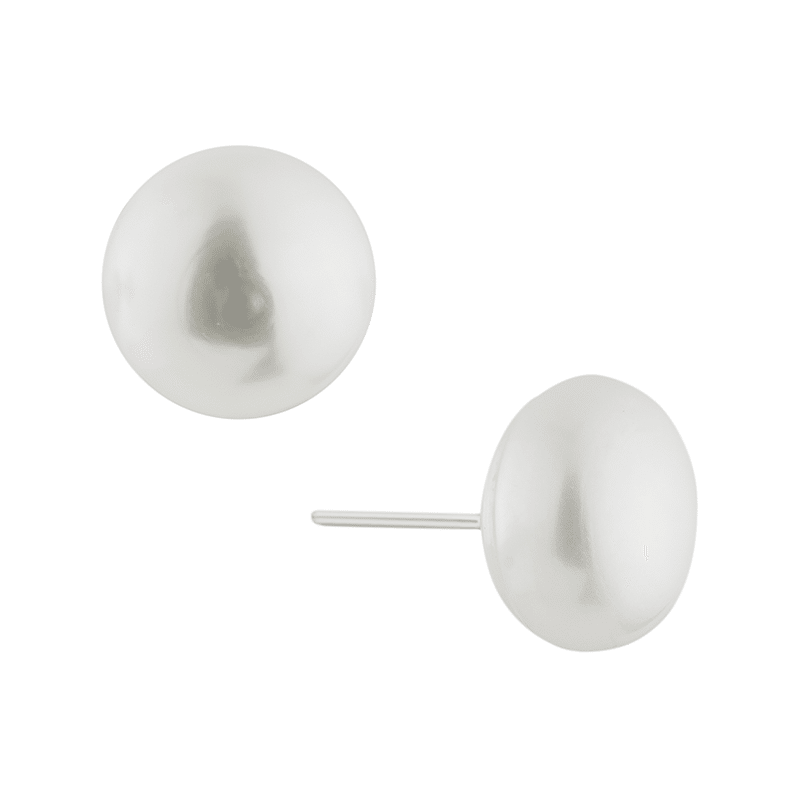 10-11mm Fw Pearl Sterling Stud Post Ears