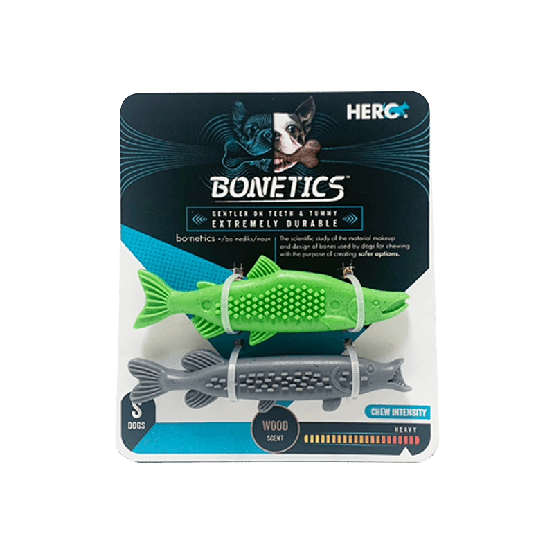 Caitec Bonetics Fishy Nylon Bone Small 2pk