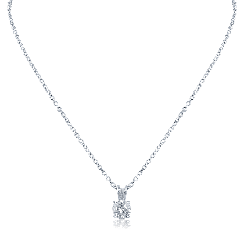 2 Cttw Rnd Cz Rabbit Ears Pend On Chain