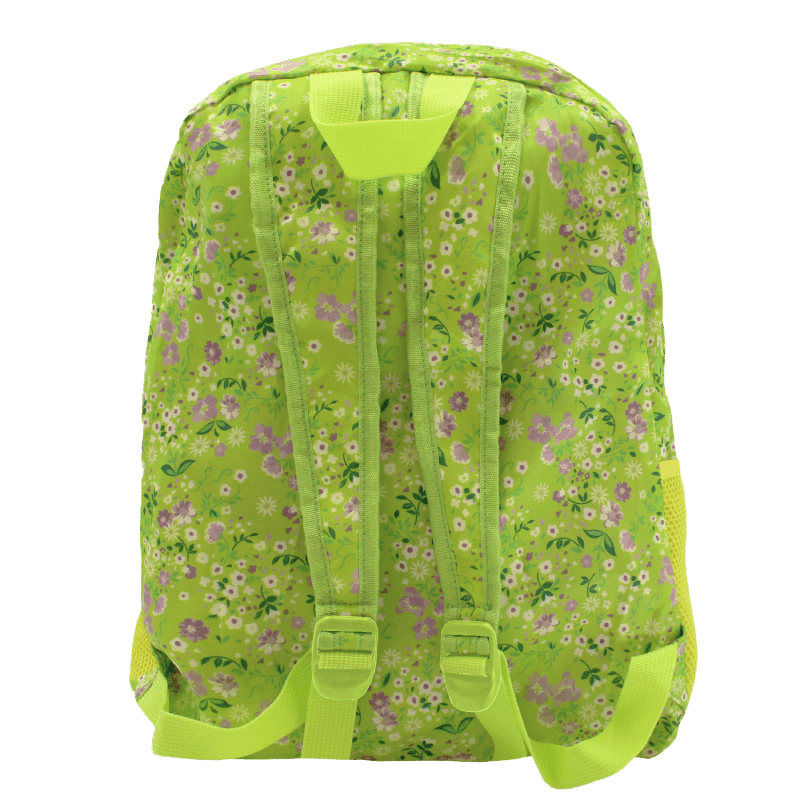 Lime Lilacs Folding Backpack Bag
