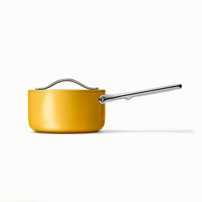 Non-Stick Ceramic Mini Fry Pan and Mini Sauce Pan Duo Marigold